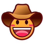 Emoji 🤠 Faccina Con Cappello Da Cowboy su emojidex 1.0.34.