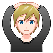 Émoji 🙆🏻 Personne Faisant Un Geste D’acceptation : Peau Claire sur emojidex 1.0.34.