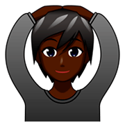 Emoji 🙆🏿 Persona Con Gesto OK: Carnagione Scura su emojidex 1.0.34.