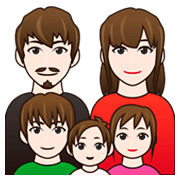 👪🏻 Emoji Família, Pele Clara na emojidex 1.0.34.