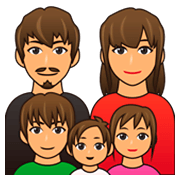 Emoji 👪🏽 Famiglia, Carnagione Olivastra su emojidex 1.0.34.