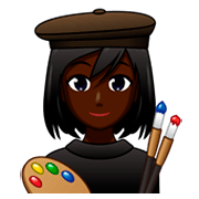Emoji 👩🏿‍🎨 Artista Donna: Carnagione Scura su emojidex 1.0.34.