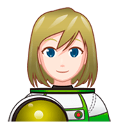 Emoji 👩🏻‍🚀 Astronauta Donna: Carnagione Chiara su emojidex 1.0.34.