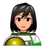 Émoji 👩🏼‍🚀 Astronaute Femme : Peau Moyennement Claire sur emojidex 1.0.34.