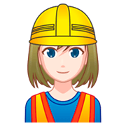 Bauarbeiterin: helle Hautfarbe emojidex 1.0.34.