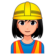 Bauarbeiterin: mittelhelle Hautfarbe emojidex 1.0.34.