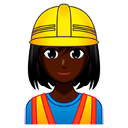 Bauarbeiterin: dunkle Hautfarbe emojidex 1.0.34.