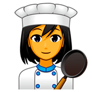 Emoji 👩‍🍳 Cuoca su emojidex 1.0.34.