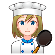 👩🏻‍🍳 Emoji Cocinera: Tono De Piel Claro en emojidex 1.0.34.