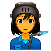 Emoji 👩‍🏭 Operaia su emojidex 1.0.34.