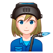 👩🏻‍🏭 Emoji Operária: Pele Clara na emojidex 1.0.34.