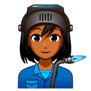 👩🏾‍🏭 Emoji Fabrikarbeiterin: mitteldunkle Hautfarbe emojidex 1.0.34.