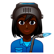 👩🏿‍🏭 Emoji Operária: Pele Escura na emojidex 1.0.34.