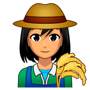 Agricultora: Tono De Piel Medio emojidex 1.0.34.