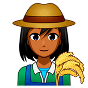 👩🏾‍🌾 Emoji Agricultora: Tono De Piel Oscuro Medio en emojidex 1.0.34.