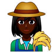 👩🏿‍🌾 Emoji Agricultora: Tono De Piel Oscuro en emojidex 1.0.34.