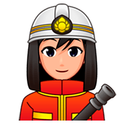 Emoji 👩🏼‍🚒 Pompiere Donna: Carnagione Abbastanza Chiara su emojidex 1.0.34.