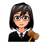 Emoji 👩🏼‍⚖️ Giudice Donna: Carnagione Abbastanza Chiara su emojidex 1.0.34.