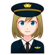 👩🏻‍✈️ Emoji Piloto De Avião Mulher: Pele Clara na emojidex 1.0.34.