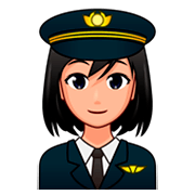 Emoji 👩🏼‍✈️ Pilota Donna: Carnagione Abbastanza Chiara su emojidex 1.0.34.