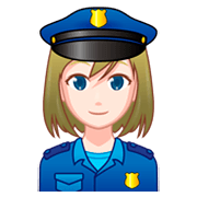 👮🏻‍♀️ Emoji Polizistin: helle Hautfarbe emojidex 1.0.34.