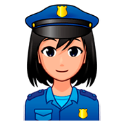 👮🏼‍♀️ Emoji Agente De Policía Mujer: Tono De Piel Claro Medio en emojidex 1.0.34.