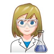 Emoji 👩🏻‍🔬 Scienziata: Carnagione Chiara su emojidex 1.0.34.