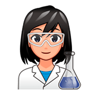 👩🏼‍🔬 Emoji Científica: Tono De Piel Claro Medio en emojidex 1.0.34.