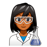 👩🏾‍🔬 Emoji Científica: Tono De Piel Oscuro Medio en emojidex 1.0.34.