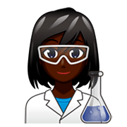 👩🏿‍🔬 Emoji Cientista Mulher: Pele Escura na emojidex 1.0.34.