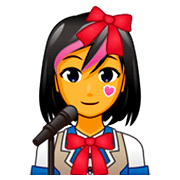 Emoji 👩‍🎤 Cantante Donna su emojidex 1.0.34.