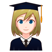 Emoji 👩🏻‍🎓 Studentessa: Carnagione Chiara su emojidex 1.0.34.