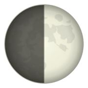 Émoji 🌓 Premier Quartier De Lune sur emojidex 1.0.34.