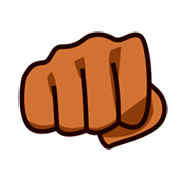 Emoji 👊🏾 Pugno Chiuso: Carnagione Abbastanza Scura su emojidex 1.0.34.