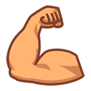 Émoji 💪🏽 Biceps Contracté : Peau Légèrement Mate sur emojidex 1.0.34.