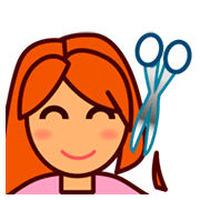Émoji 💇🏽 Personne Qui Se Fait Couper Les Cheveux : Peau Légèrement Mate sur emojidex 1.0.34.