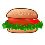Emoji 🍔 Hamburger su emojidex 1.0.34.