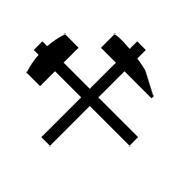 Emoji ⚒️ Piccone E Martello su emojidex 1.0.34.