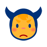 👿 Emoji wütendes Gesicht mit Hörnern emojidex 1.0.34.