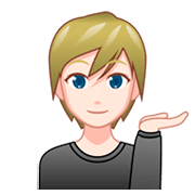 Emoji 💁🏻 Persona Al Punto Informazioni: Carnagione Chiara su emojidex 1.0.34.