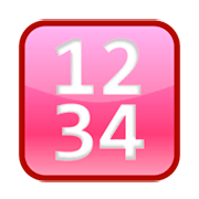 Emoji 🔢 Pulsante Con Numeri su emojidex 1.0.34.
