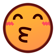 😙 Emoji Rosto Beijando Com Olhos Sorridentes na emojidex 1.0.34.