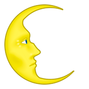 🌜 Emoji Luna De Cuarto Menguante Con Cara en emojidex 1.0.34.