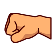 🤛🏽 Emoji Punho Esquerdo: Pele Morena na emojidex 1.0.34.
