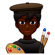 Emoji 👨🏿‍🎨 Artista Uomo: Carnagione Scura su emojidex 1.0.34.