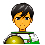 Emoji 👨‍🚀 Astronauta Uomo su emojidex 1.0.34.