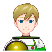 Émoji 👨🏻‍🚀 Astronaute Homme : Peau Claire sur emojidex 1.0.34.
