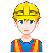 👷🏻‍♂️ Emoji Obrero Hombre: Tono De Piel Claro en emojidex 1.0.34.
