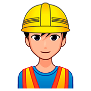 👷🏼‍♂️ Emoji Bauarbeiter: mittelhelle Hautfarbe emojidex 1.0.34.