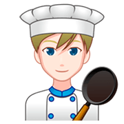 Émoji 👨🏻‍🍳 Cuisinier : Peau Claire sur emojidex 1.0.34.